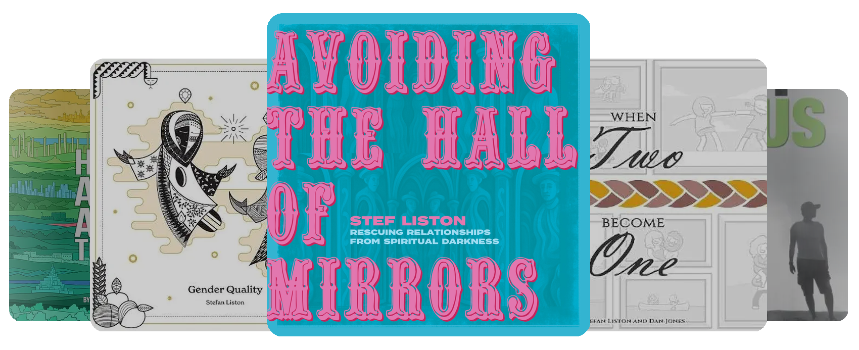 Stef's books including 'Avoiding the Hall of Mirrors'